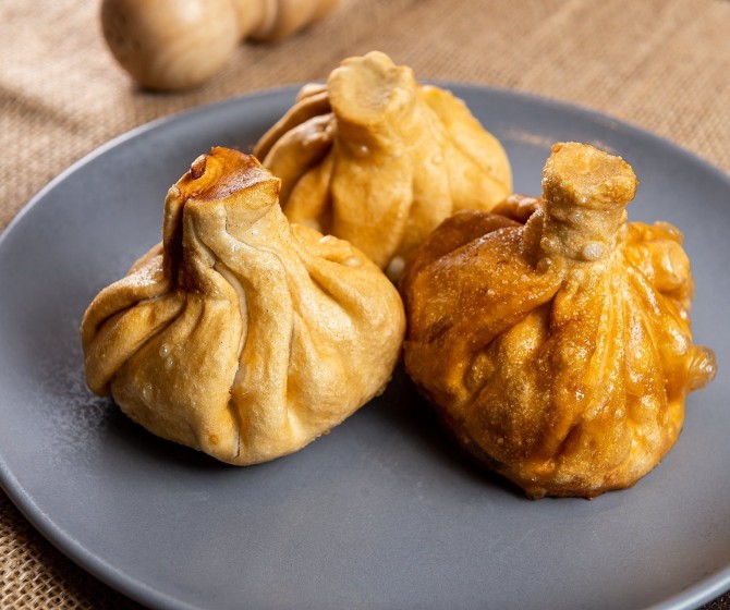 Хинкали жареные с телятиной 3 шт.