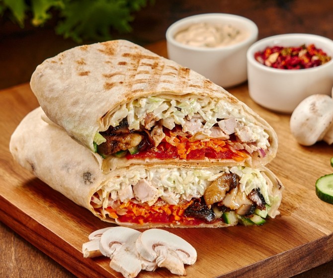 Донер грибной с шампиньонами