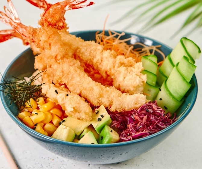 Поке с креветками панко BIG