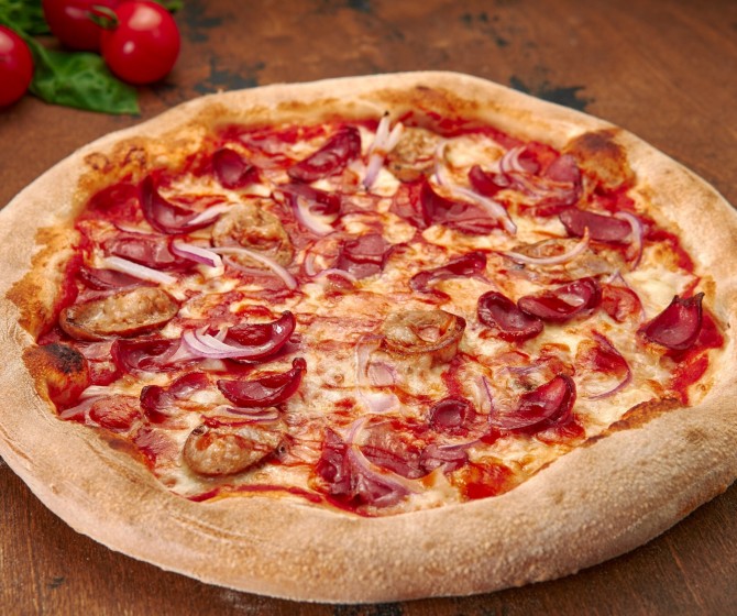 Пицца колбаски барбекю 23 см