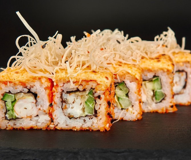 Запеченный с креветкой