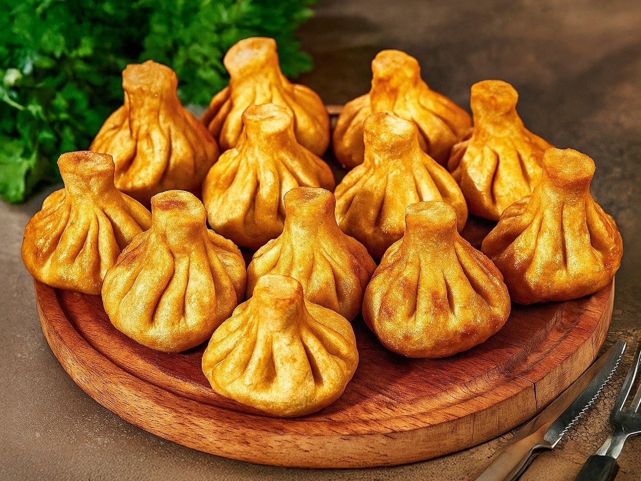 СЕТ Хинкали жареные с говядиной и свининой 10 шт.